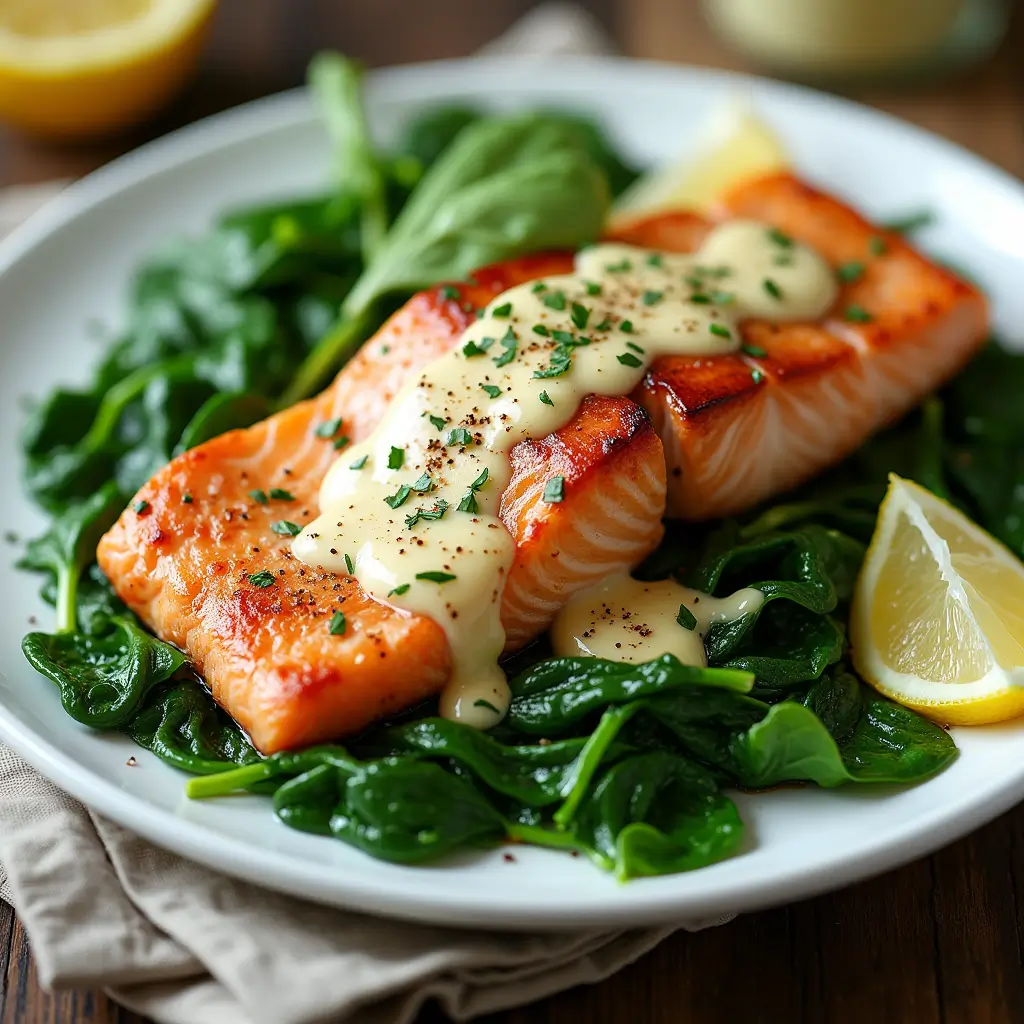 salmon spinach recipe