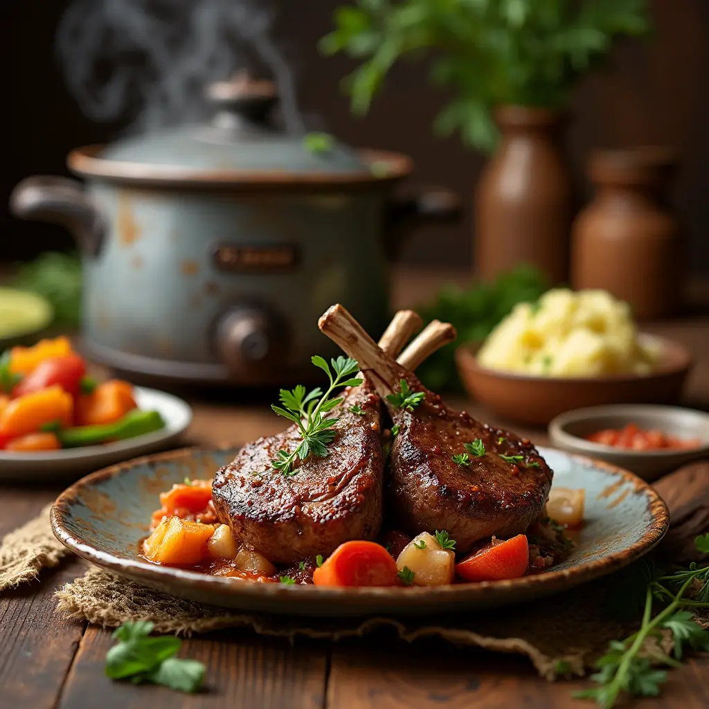 slow cooker lamb chops